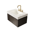 30  White Ceramic Vanity Countertop with Undermount Basin top