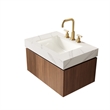 30  White Ceramic Vanity Countertop with Undermount Basin top