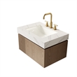 30  White Ceramic Vanity Countertop with Undermount Basin top