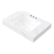 30  White Ceramic Vanity Countertop with Undermount Basin top