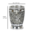 Gray Aluminum Bathroom Tumbler Cup Toothbrush Holder for Vanity Countertops