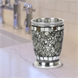 Gray Aluminum Bathroom Tumbler Cup Toothbrush Holder for Vanity Countertops