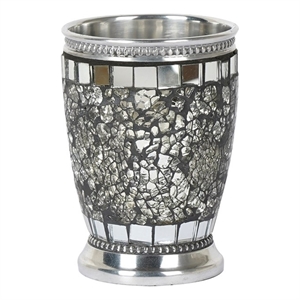 Gray Aluminum Bathroom Tumbler Cup Toothbrush Holder for Vanity Countertops