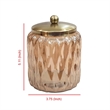 Amber Glass Vanity Jar for Cotton Swabs Rounds   Bathroom Decor