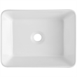 19x15  White Ceramic Rectangular Vessel Sink for Bathroom Vanity