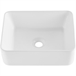 19x15  White Ceramic Rectangular Vessel Sink for Bathroom Vanity