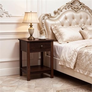 Vintage Style Solid Wood Side Table  End Table and Nightstand