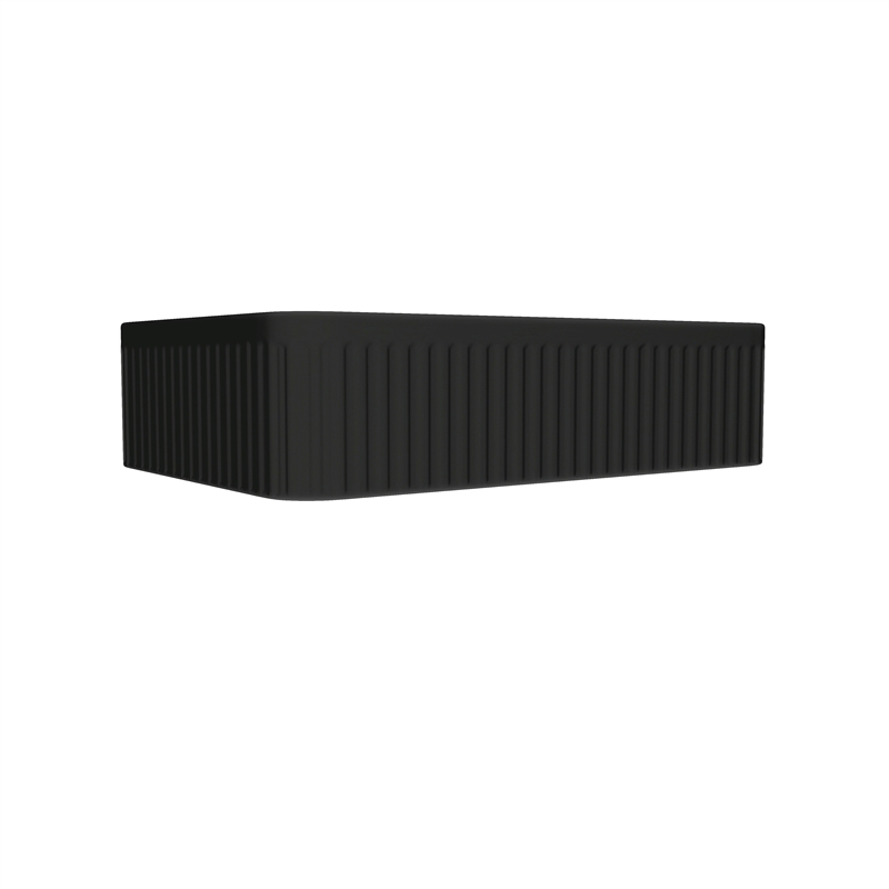 19.7 Black Ceramic Rectangular Vessel Sink for Bathroom Vanity