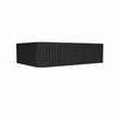 19.7 Black Ceramic Rectangular Vessel Sink for Bathroom Vanity