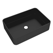 19.7 Black Ceramic Rectangular Vessel Sink for Bathroom Vanity