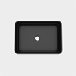 19.7 Black Ceramic Rectangular Vessel Sink for Bathroom Vanity