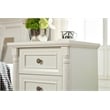 Farmhouse 3 Drawer Side Table Solid Wood Tall Nightstand with Charging Pedestal