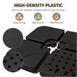 Black Plastic 220lb Offset Patio Umbrella Base with Stackable Stand