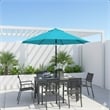 7.5ft Blue Patio Umbrella with Crank Lift Tilt UVResistant Polyester Shade (WITHOUT BASE)