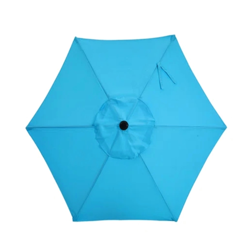 7.5ft Blue Patio Umbrella with Crank Lift Tilt UVResistant Polyester Shade (WITHOUT BASE)