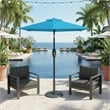 7.5ft Blue Patio Umbrella with Crank Lift Tilt UVResistant Polyester Shade (WITHOUT BASE)