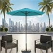 7.5ft Blue Patio Umbrella with Crank Lift Tilt UVResistant Polyester Shade (WITHOUT BASE)