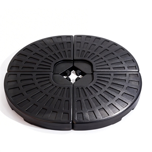Black Plastic 220 lbs Cantilever Umbrella Base Weight Set for outdoor use