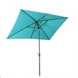 6.5 x 10 Ft Turquoise Patio Umbrella with Crank & Tilt  No Base