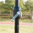 6.5 X 10 Ft Turquoise Patio Umbrella with Crank Tilt Steel Frame Polyester Canopy