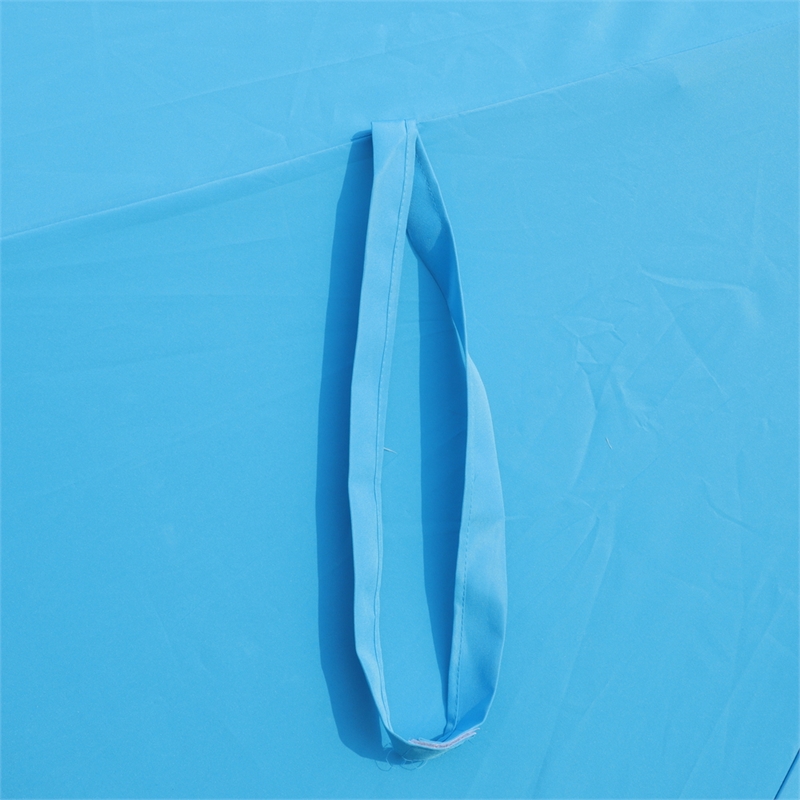 6.5 X 10 Ft Turquoise Patio Umbrella with Crank Tilt Steel Frame Polyester Canopy