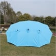 6.5 X 10 Ft Turquoise Patio Umbrella with Crank Tilt Steel Frame Polyester Canopy