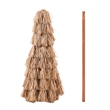 9 Ft Natural Thatched Patio Umbrella with Tilt & Crank No Base