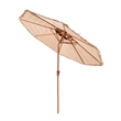 9 Ft Natural Thatched Patio Umbrella with Tilt & Crank No Base