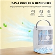 4 in 1 White ABS & Polypropylene Mini Air Cooler Humidifier with LED Light
