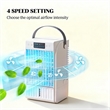 4 in 1 White ABS & Polypropylene Mini Air Cooler Humidifier with LED Light