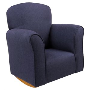brighton home furniture cotton fabric toddler rocker in denim blue