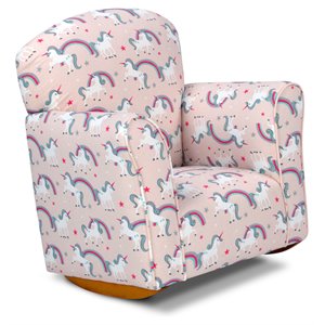 brighton home furniture fairytale english cotton fabric toddler rocker in pink