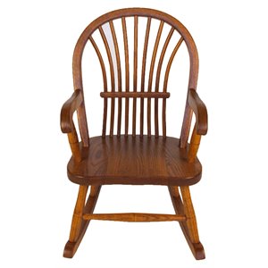 brighton home furniture hardwood amish childrens sheaf rocker in light brown