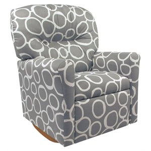 dozydotes contemporary freehand storm cotton kid rocker recliner in gray