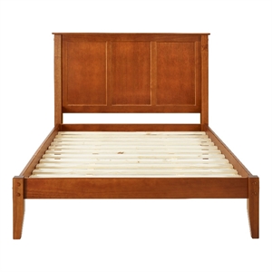 Camaflexi Shaker Style Solid Wood Queen Panel Platform Bed in Cherry