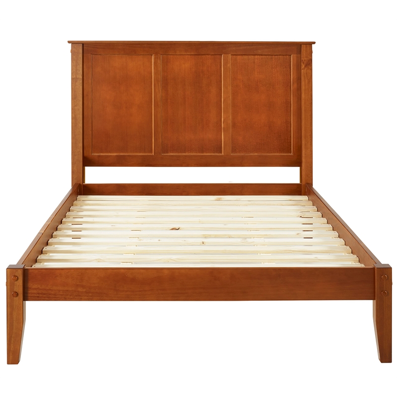Camaflexi Shaker Style Solid Wood Queen Panel Platform Bed in Cherry