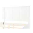 Camaflexi Shaker Style Panel Queen Size Bed Dual Height Slat Design White Finish