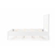 Camaflexi Shaker Style Panel Queen Size Bed Dual Height Slat Design White Finish