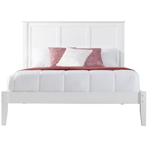 camaflexi shaker style solid wood panel platform bed in white
