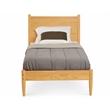 Camaflexi Mid-Century Solid Wood Twin Panel Bed in Scandinavian Oak