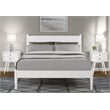Camaflexi Mid-Century Solid Wood Twin Panel Bed in White