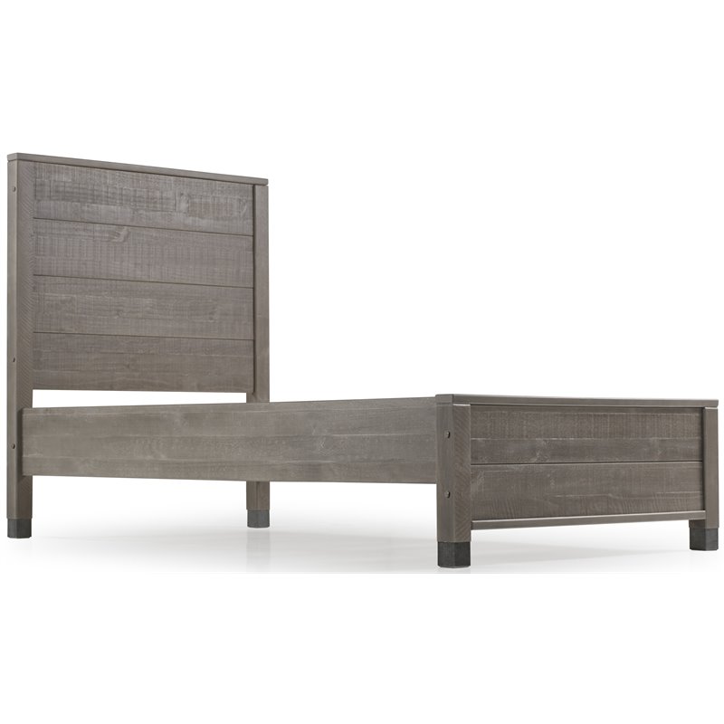 Camaflexi Baja Solid Wood Twin Platform Bed in Driftwood Gray