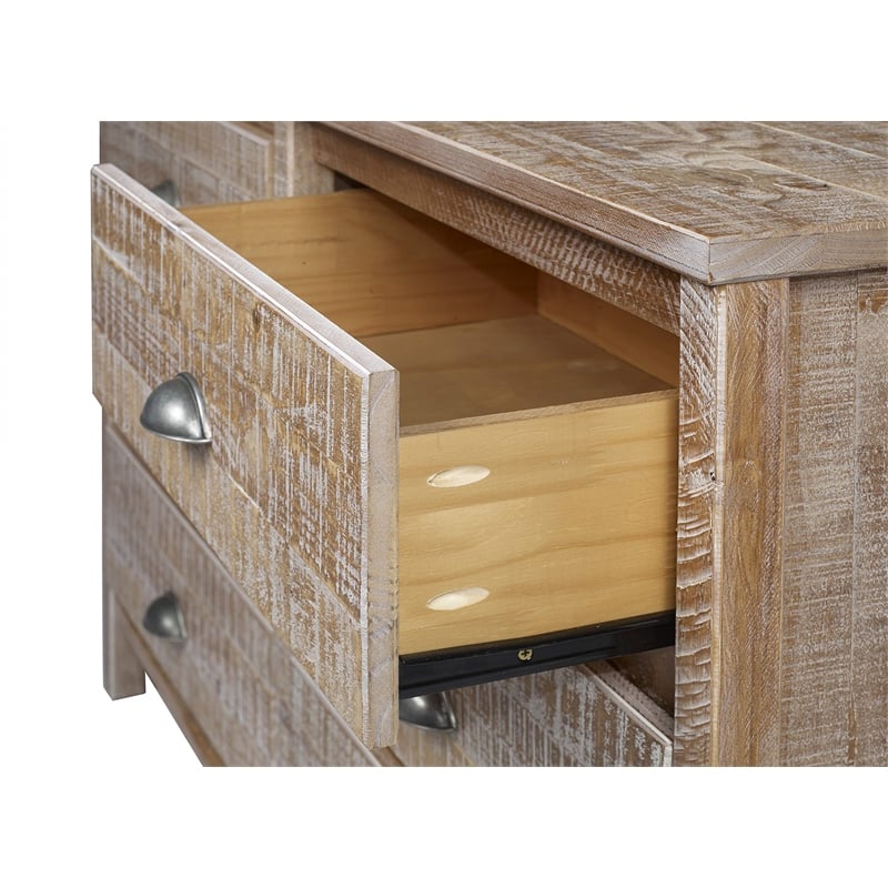 Camaflexi Baja Solid Wood 5-Drawer Bedroom Chest in Barnwood