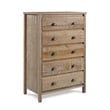 Camaflexi Baja Solid Wood 5-Drawer Bedroom Chest in Barnwood