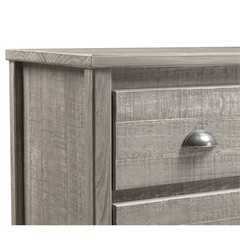 Camaflexi Baja Solid Wood 5-Drawer Bedroom Chest in Driftwood Gray