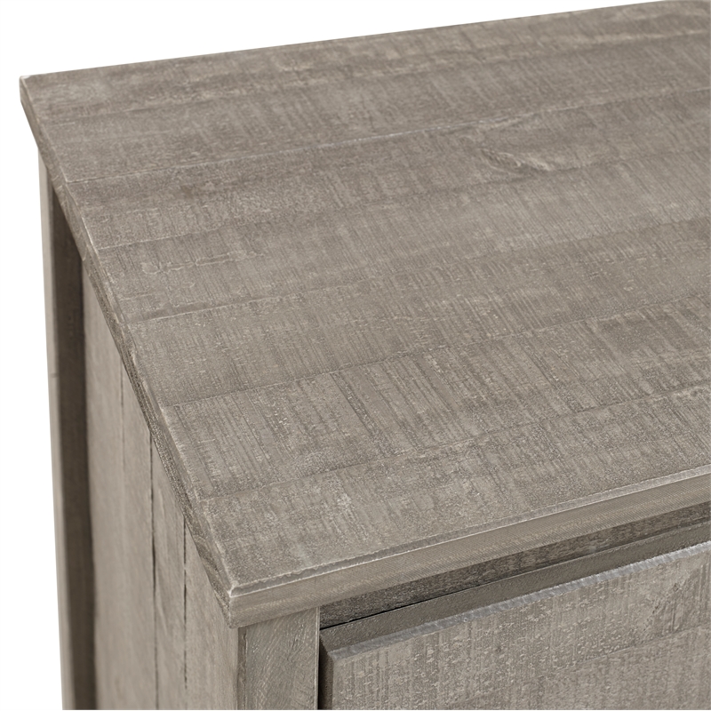Camaflexi Baja Solid Wood 5-Drawer Bedroom Chest in Driftwood Gray