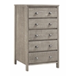 Camaflexi Baja Solid Wood 5-Drawer Bedroom Chest in Driftwood Gray