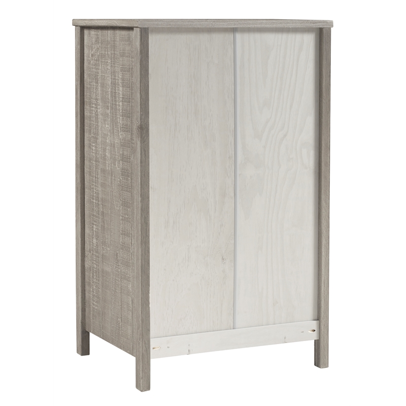 Camaflexi Baja Solid Wood 5-Drawer Bedroom Chest in Driftwood Gray