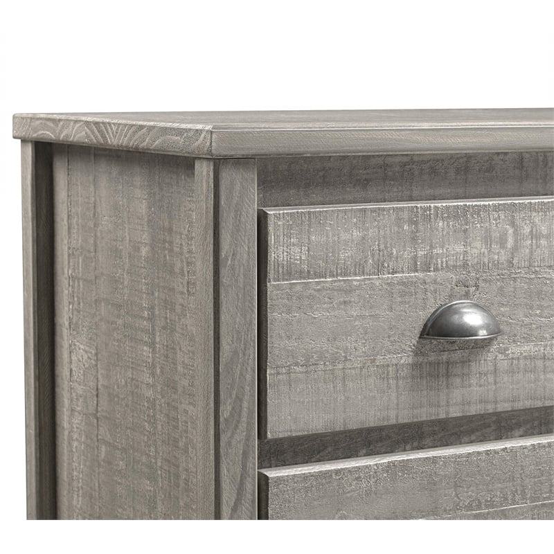 Camaflexi Baja Solid Wood 5-Drawer Bedroom Chest in Shabby White