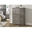 Camaflexi Baja Solid Wood 5-Drawer Bedroom Chest in Shabby White